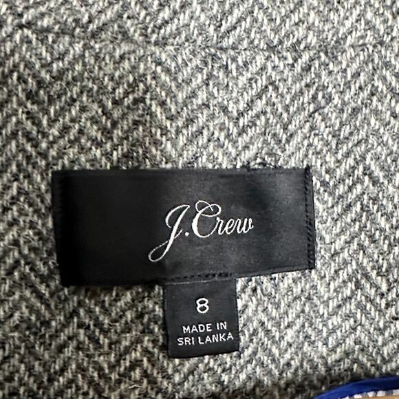 J. CREW Sommerset Blazer Graphite English Wool Herringbone Gray Sz 8 $368 {I51} - Picture 5 of 8